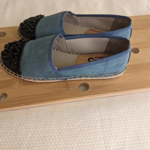 Sam Edelman Women's Circus Embellished Chambray Loretta Espadrille Size 6.5 - Picture 2 of 9